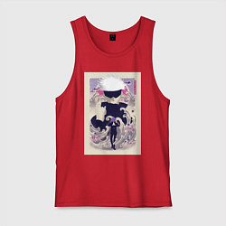 Мужская майка Магическая битва Сатору Годзё арт повязка