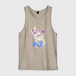 Мужская майка Скелет в гавайской рубашке