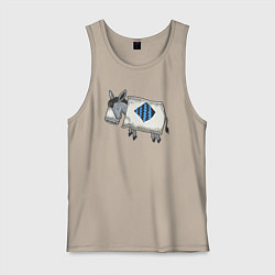 Мужская майка Спящий ослик