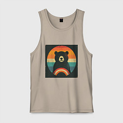 Мужская майка Медведь хотел смотреть закат, но вышло как то наоб