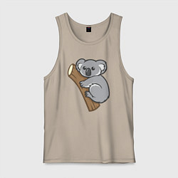 Майка мужская хлопок Koala, цвет: миндальный
