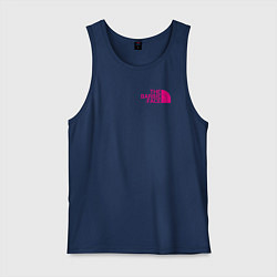 Майка мужская хлопок The barbie face, цвет: тёмно-синий