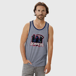 Майка мужская хлопок Reapers, цвет: синяя тельняшка — фото 2