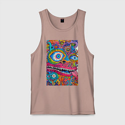 Мужская майка Психоделический монстр