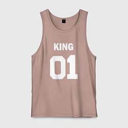Мужская майка Футбольная надпись 01 король