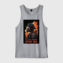 Майка мужская хлопок Пламя не остановит меня, цвет: меланж