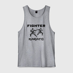 Майка мужская хлопок Fighters karate, цвет: меланж