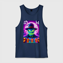 Мужская майка Minecraft and halloween collaboration - neon glow