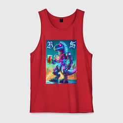 Мужская майка Beersaur neon glow - meme