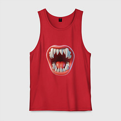 Мужская майка Открытый рот с зубами