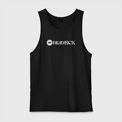 Майка мужская хлопок Deadlock white logo, цвет: черный