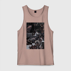 Мужская майка Волки коллаж