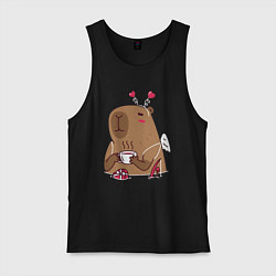 Мужская майка Капибара с шоколадкой