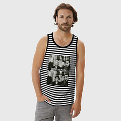 Майка мужская хлопок Depeche Mode2, цвет: черная тельняшка — фото 2