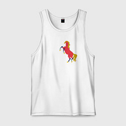 Мужская майка Конь красный