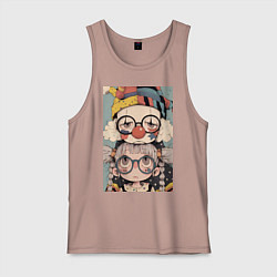 Мужская майка Клоун с девочкой арт