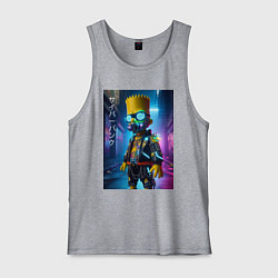 Мужская майка Барт Симпсон в респираторе - нейроарт