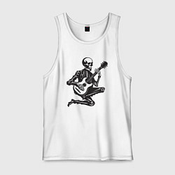 Мужская майка Скелетик музыкант