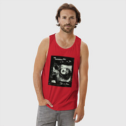 Майка мужская хлопок Леди Гага постер, цвет: красный — фото 2