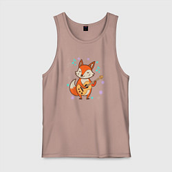 Мужская майка Лиса с гитарой