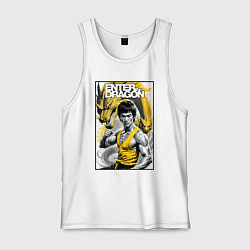 Майка мужская хлопок Выход дракона - Брюс Ли, цвет: белый