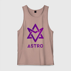 Майка мужская хлопок Звезда Astro, цвет: пыльно-розовый