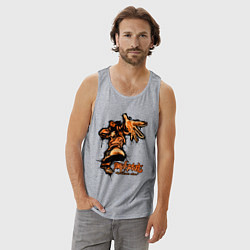 Майка мужская хлопок Limp Bizkit - graffiti, цвет: меланж — фото 2