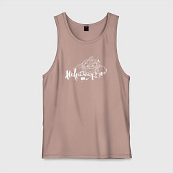 Мужская майка Halloween - тыква, паутина