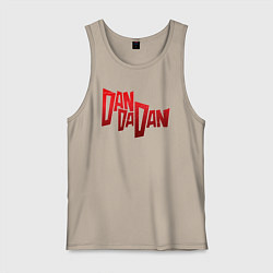 Майка мужская хлопок Dandadan Logo, цвет: миндальный