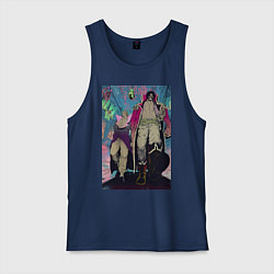 Майка мужская хлопок Ван-Пис Роджер Гол Д, цвет: тёмно-синий