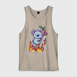 Мужская майка Пожар у коалы