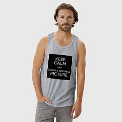 Майка мужская хлопок Совет Казимиру Малевичу, цвет: меланж — фото 2