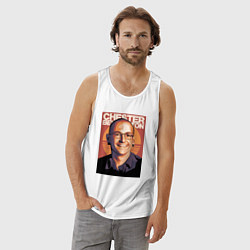 Майка мужская хлопок Chester из Linkin park, цвет: белый — фото 2