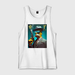 Мужская майка Homer Simpson with pistol - godfather