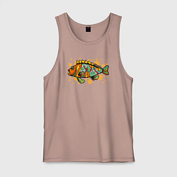 Мужская майка Красочная рыбка