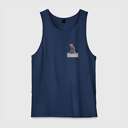 Мужская майка Заяц зимний в сугробе