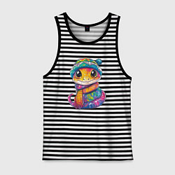 Мужская майка Красочная змейка 2025