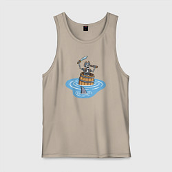 Мужская майка Пират в бочке