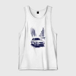 Мужская майка Автомобиль в синих тонах