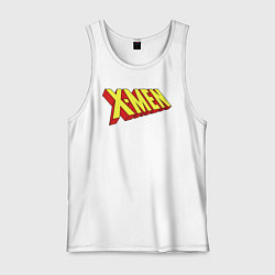 Майка мужская хлопок Люди икс лого, цвет: белый