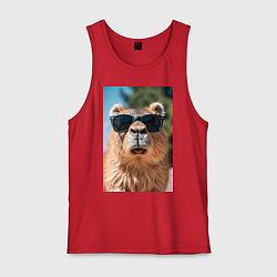 Мужская майка Модная капибара в очках