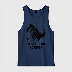 Майка мужская хлопок Godzilla best friend, цвет: тёмно-синий