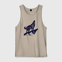 Мужская майка Космический волк