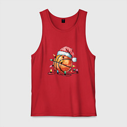 Мужская майка Баскетбольный новый год с гирляндой