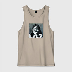 Майка мужская хлопок Hwang Yeji, цвет: миндальный