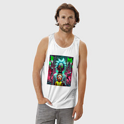 Майка мужская хлопок Rick and Morty - horror fantasy, цвет: белый — фото 2