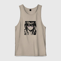 Мужская майка Девушка с фиалковыми глазами