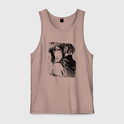 Мужская майка Девушка с фиолетовыми глазами