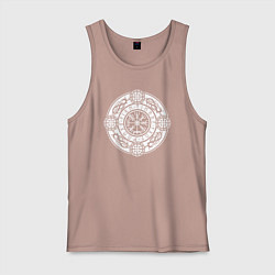 Мужская майка Компас вегвизир и узлы защиты воина