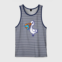 Мужская майка Пеликан с рыбкой